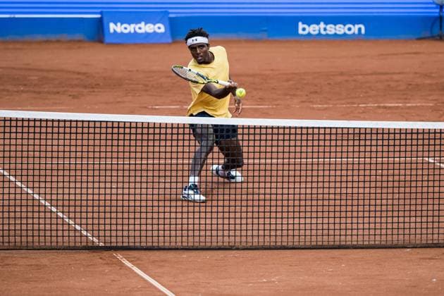 250715 Elias Ymer of Sweden during day 3 of the Nordea Open on July 15, 2025 in Bastad. Photo: Niclas Jönsson BILDBYRAN COP 273 NO0351 tennis ATP, Tennis Herren 250 nordea open bbeng Copyright: NICLASxJÖNSSON BB250715NO033
