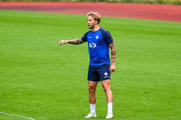 GER, 2. BL, SV Darmstadt 98, Trainingslager in Bad Wörishofen 15.07.2025, Stadion Am Unteren Hart, Bad Wörishofen, GER, 2. BL, SV Darmstadt 98, Trainingslager in Bad Wörishofen, im Bild Luca Marseiler (Darmstadt, 8)
