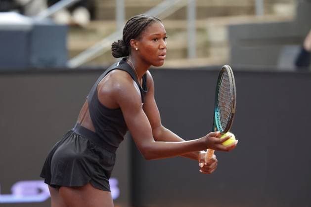 GER, Hamburg, xFSx, ATP250 Frauen-Tennistunier , MSC Hamburg Ladies Open 2025 , Round of 32 , 15.07.2025 v.l. Noma Noha Akugue (GER) macht einen Aufschlag Copyright: HMBxMedia FernandoxSoares
