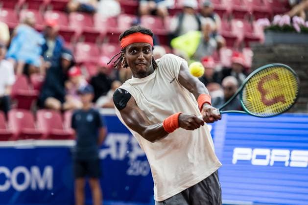 250715 Mikael Ymer of Sweden during day 3 of the Nordea Open on July 15, 2025 in Bastad. Photo: Niclas Jönsson BILDBYRAN COP 273 NO0351 tennis ATP, Tennis Herren 250 nordea open bbeng Copyright: NICLASxJÖNSSON BB250715NO044