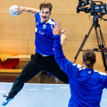 15.07.2025, GER, Handball, Maenner, Saison 25 26, 1.Daikin Handball Bundesliga, ThSV Eisenach öffentlich Training Felix Aellen (ThSV Eisenach) 99817 Eisenach Werner-Assmann-Halle Am Sportp Thueringen Deutschland