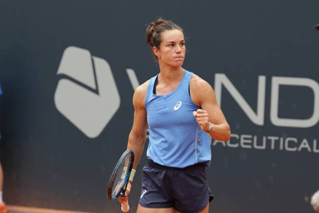 GER, Hamburg, xFSx, ATP250 Frauen-Tennistunier , MSC Hamburg Ladies Open 2025 , Round of 32 , Sechzehntelfinale ,15.07.2025 v.l. Lois Boisson (FRA) Siegerfaust, jubel Copyright: HMBxMedia FernandoxSoares