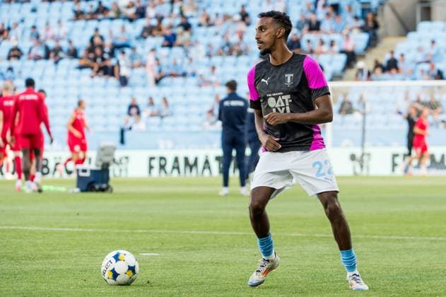 250715 Taha Ali of Malmö FF ahead of the UEFA Champions League qualifier football match between Malmö FF and FC Iberia 1999 on July 15, 2025 in Malmö. Photo: Christian Örnberg BILDBYRAN COP 166 CO0587 fotboll football soccer fotball uefa champions league gualifiers champions league malmö ff fc iberia bbeng bbauto Copyright: CHRISTIANxÖRNBERG BB250715CO004