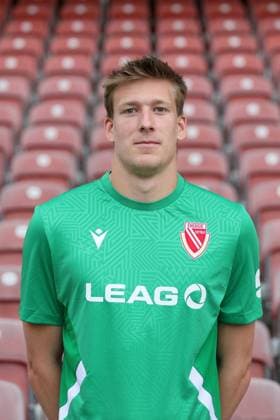 Elias Bethke; FC Energie Cottbus; 3.Liga, Porträttermin 2025 2026 Fussball 3. Liga 2025 2026 Offizieller Portraitermin FC Energie Cottbus