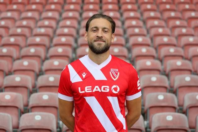 Dennis Slamar; FC Energie Cottbus; 3.Liga, Porträttermin 2025 2026 Fussball 3. Liga 2025 2026 Offizieller Portraitermin FC Energie Cottbus