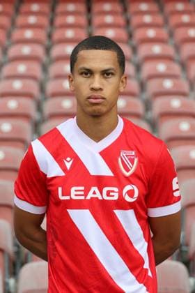 Nyamekye Awortwie-Grant; FC Energie Cottbus; 3.Liga, Porträttermin 2025 2026 Fussball 3. Liga 2025 2026 Offizieller Portraitermin FC Energie Cottbus