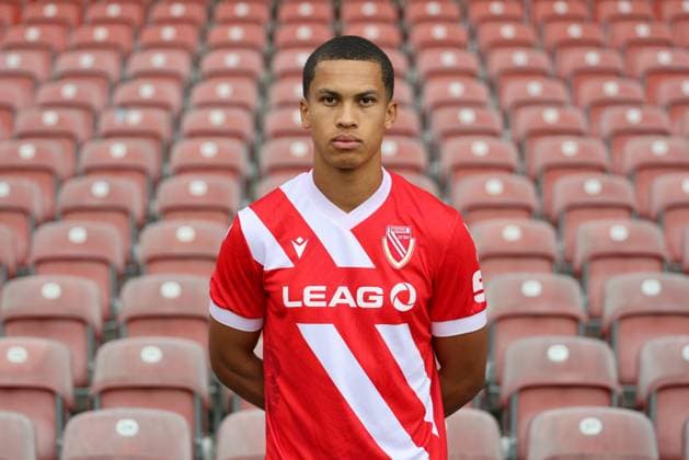 Nyamekye Awortwie-Grant; FC Energie Cottbus; 3.Liga, Porträttermin 2025 2026 Fussball 3. Liga 2025 2026 Offizieller Portraitermin FC Energie Cottbus *** Nyamekye Awortwie Grant FC Energie Cottbus 3 Liga, portrait appointment 2025 2026 Football 3 Liga 2025 2026 Official portrait appointment FC Energie Cottbus