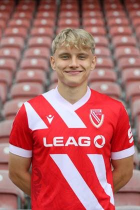 Finn Heidrich; FC Energie Cottbus; 3.Liga, Porträttermin 2025 2026 Fussball 3. Liga 2025 2026 Offizieller Portraitermin FC Energie Cottbus