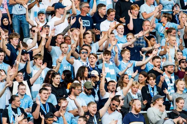 250715 Fans of Malmö FF ahead of the UEFA Champions League qualifier football match between Malmö FF and FC Iberia 1999 on July 15, 2025 in Malmö. Photo: Christian Örnberg BILDBYRAN COP 166 CO0587 fotboll football soccer fotball uefa champions league gualifiers champions league malmö ff fc iberia bbeng Copyright: CHRISTIANxÖRNBERG BB250715CO013