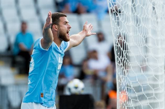 250715 Gabriel Busanello of Malmö FF during the UEFA Champions League qualifier football match between Malmö FF and FC Iberia 1999 on July 15, 2025 in Malmö. Photo: Christian Örnberg BILDBYRAN COP 166 CO0587 fotboll football soccer fotball uefa champions league gualifiers champions league malmö ff fc iberia bbeng bbauto Copyright: CHRISTIANxÖRNBERG BB250715CO025