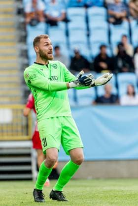 250715 Goalkeeper Giorgi Makaridze of FC Iberia during the UEFA Champions League qualifier football match between Malmö FF and FC Iberia 1999 on July 15, 2025 in Malmö. Photo: Christian Örnberg BILDBYRAN COP 166 CO0587 fotboll football soccer fotball uefa champions league gualifiers champions league malmö ff fc iberia bbeng Copyright: CHRISTIANxÖRNBERG BB250715CO040