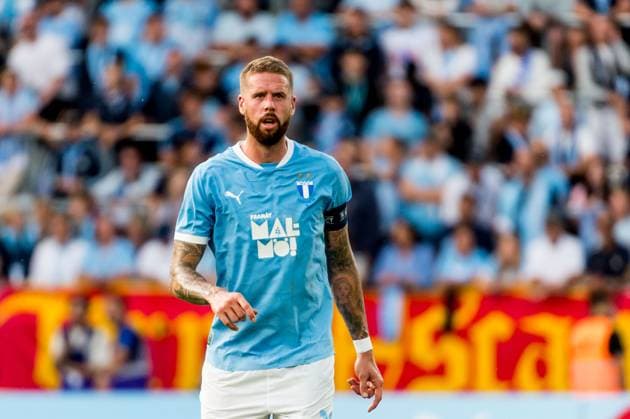 250715 Pontus Jansson of Malmö FF during the UEFA Champions League qualifier football match between Malmö FF and FC Iberia 1999 on July 15, 2025 in Malmö. Photo: Christian Örnberg BILDBYRAN COP 166 CO0587 fotboll football soccer fotball uefa champions league gualifiers champions league malmö ff fc iberia bbeng Copyright: CHRISTIANxÖRNBERG BB250715CO046