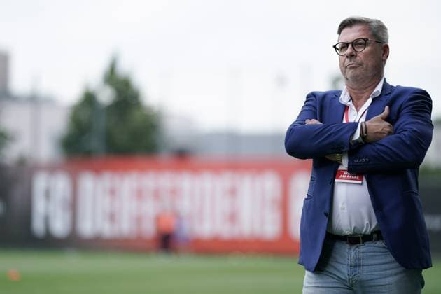 Fussball Champions League 2025 - 2026 15.07.2025, Fussball Champions League, UEFA Champions League, 2025-2026, Qualification Round 1, Luxembourg, Stade Municipal, Luxemburg (LUX) - FC Differdange 03 (LUX) - FC Drita (RKS) vl: Fabrizio Bei Präsident D03