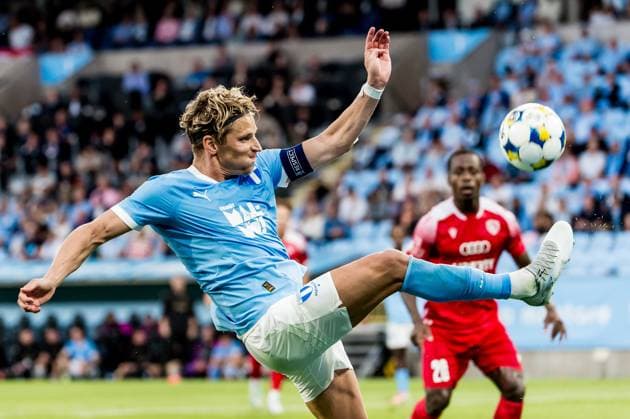 250715 Jens Stryger Larsen of Malmö FF during the UEFA Champions League qualifier football match between Malmö FF and FC Iberia 1999 on July 15, 2025 in Malmö. Photo: Christian Örnberg BILDBYRAN COP 166 CO0587 fotboll football soccer fotball uefa champions league gualifiers champions league malmö ff fc iberia bbeng bbauto Copyright: CHRISTIANxÖRNBERG BB250715CO070