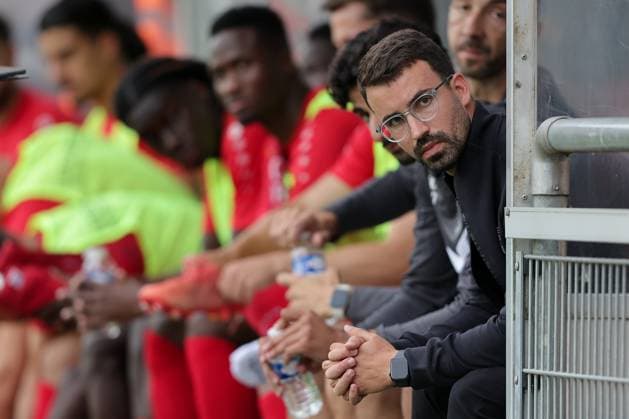 Pedro Silva (Trainer Differdange) 15.07.2025 Fussball Champions League Qualifikation, 1. Runde, Rückspiel, Saison 2025-2026 15.07.2025 FC Differdingen 03 (LUX) - FC Drita (XKX) (Differdange) Stade Municipal de la Ville de Differdange, Differdingen