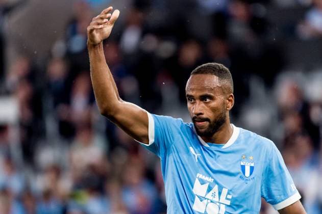 250715 Isaac Kiese Thelin of Malmö FF during the UEFA Champions League qualifier football match between Malmö FF and FC Iberia 1999 on July 15, 2025 in Malmö. Photo: Christian Örnberg BILDBYRAN COP 166 CO0587 fotboll football soccer fotball uefa champions league gualifiers champions league malmö ff fc iberia bbeng bbauto Copyright: CHRISTIANxÖRNBERG BB250715CO073