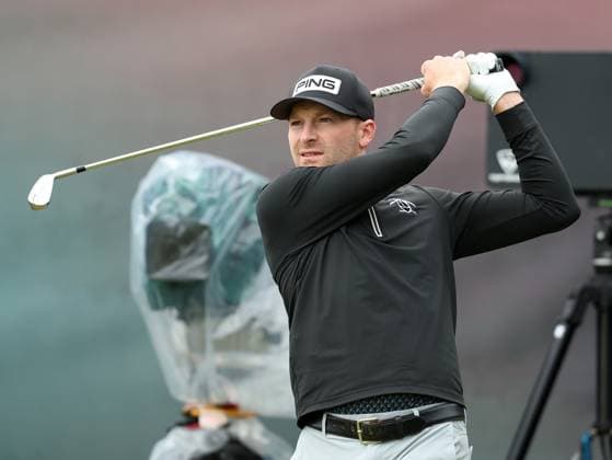 15th July 2025; Royal Portrush Golf Club, Portrush, County Antrim, Northern Ireland; The Open Golf Championship Practice Day 3; Brian Campbell (USA) plays from the tee at the par three 9th hole  ActionPlus12814228 DavidxBlunsden