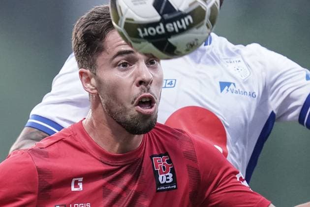 Fussball Champions League 2025 - 2026 15.07.2025, Fussball Champions League, UEFA Champions League, 2025-2026, Qualification Round 1, Luxembourg, Stade Municipal, Luxemburg (LUX) - FC Differdange 03 (LUX) - FC Drita (RKS) vl: Luis Jakobi (FC Differdange 03 39)