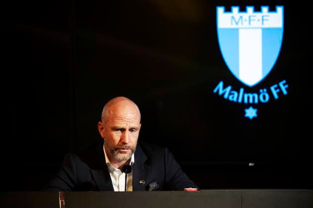 250715 Head coach Henrik Rydström of Malmö FF during a press conference, PK, Pressekonferenz after the UEFA Champions League qualifier football match between Malmö FF and FC Iberia 1999 on July 15, 2025 in Malmö. Photo: Christian Örnberg BILDBYRAN COP 166 CO0587 fotboll football soccer fotball uefa champions league gualifiers champions league malmö ff fc iberia bbeng Copyright: CHRISTIANxÖRNBERG BB250715CO089