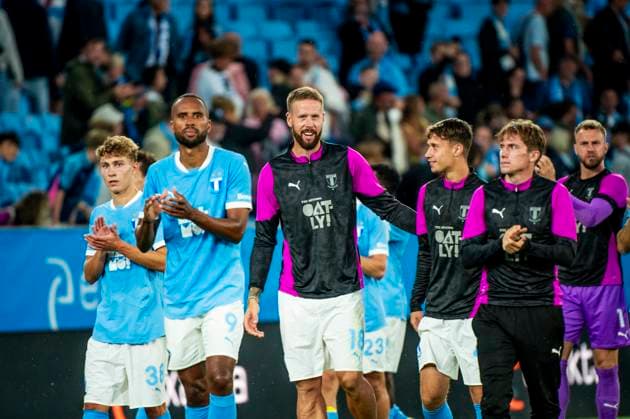 250715 Pontus Jansson of Malmö FF celebrates after the UEFA Champions League qualifier football match between Malmö FF and FC Iberia 1999 on July 15, 2025 in Malmö. Photo: Christian Örnberg BILDBYRAN COP 166 CO0587 fotboll football soccer fotball uefa champions league gualifiers champions league malmö ff fc iberia bbeng publik jubel Copyright: CHRISTIANxÖRNBERG BB250715CO113