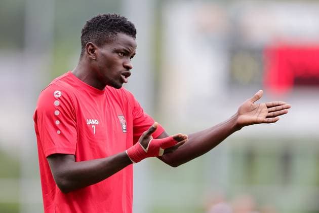 Boris Mfoumou (Differdange 7) 15.07.2025 Fussball Champions League Qualifikation, 1. Runde, Rückspiel, Saison 2025-2026 15.07.2025 FC Differdingen 03 (LUX) - FC Drita (XKX) (Differdange) Stade Municipal de la Ville de Differdange, Differdingen
