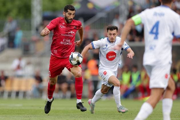 Samir Hadji (Differdange 23) 15.07.2025 Fussball Champions League Qualifikation, 1. Runde, Rückspiel, Saison 2025-2026 15.07.2025 FC Differdingen 03 (LUX) - FC Drita (XKX) (Differdange) Stade Municipal de la Ville de Differdange, Differdingen