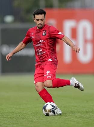 Rafael Rafa Pereira Pinto (Differdange 20) Freisteller, Einzelbild, Aktion, Ganzkörper 15.07.2025 Fussball Champions League Qualifikation, 1. Runde, Rückspiel, Saison 2025-2026 15.07.2025 FC Differdingen 03 (LUX) - FC Drita (XKX) (Differdange) Stade Municipal de la Ville de Differdange, Differdingen