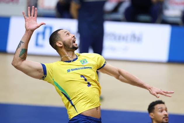 Alan Souza (BRA), JULY 16, 2025 - Volleyball : FIVB Volleyball Nations League 2025 Men s Preliminary Round match between Argentina - Brazil at Chiba Port Arena, Chiba, Japan. Noxthirdxpartyxsales  aflo_297838779