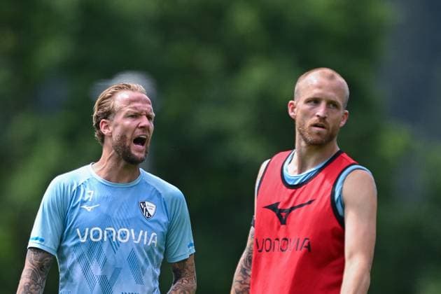 15.07.2025, Fussball, Saison 2025 2026, 2. Bundesliga, Vorbereitung, Sommertrainingslager des VfL Bochum in Scheffau am Wilden Kaiser, Kevin Vogt (VfL Bochum 1848), Philipp Hofmann (VfL Bochum 1848) xRHR-FOTO YYx