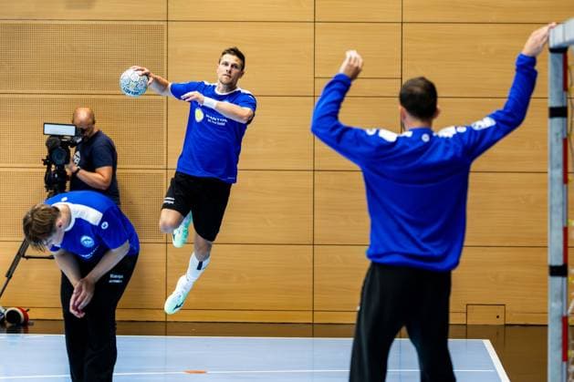 15.07.2025, GER, Handball, Maenner, Saison 25 26, 1.Daikin Handball Bundesliga, ThSV Eisenach öffentliches Training Vincent Buechner (ThSV Eisenach,74) 99817 Eisenach Werner-Assmann-Halle Am Sportp Thueringen Deutschland