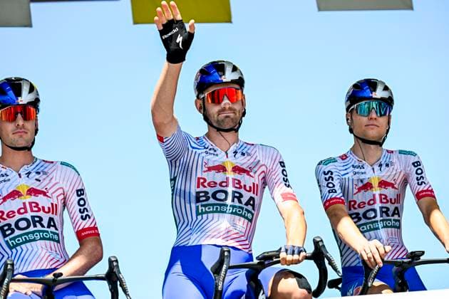 Tour de France 2025 Stage 11 TOULOUSE, FRANCE - JULY 16 : Meeus Jordi (BEL) of Red Bull - BORA - Hansgrohe before the start of the race during stage 11 of the 112th edition of Tour de France an UCI World Tour 2.UWT cycling road race stage for Men Elite of 154 km with start in Toulouse and finish in Toulouse on July 16, 2025 in Toulouse, France, 16 07 2025 ( Motordriver Kenny Verfaillie - Toulouse France  Copyright: xJanxDexMeuleneirx