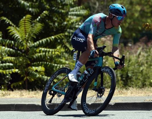 Italian Davide Ballerini of XDS Astana Team pictured in action during stage 11 of the 2025 Tour de France cycling, from and to Toulouse (154km), on Wednesday 16 July 2025 in France. The 112th edition of the Tour de France starts on Saturday 5 July in Lille, France, and will finish in Paris, France on the 27th of July. POOLxLUCAxBETTINI  x129370679x