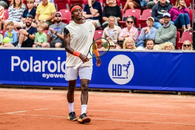 250716 Mikael Ymer of Sweden looks dejected during day 4 of the Nordea Open on July 16, 2025 in Bastad. Photo: Mathilda Schuler BILDBYRAN kod MA MA0847 tennis ATP, Tennis Herren 250 nordea open bbeng depp sweden sverige Copyright: MATHILDAxSCHULER BB250716MA004