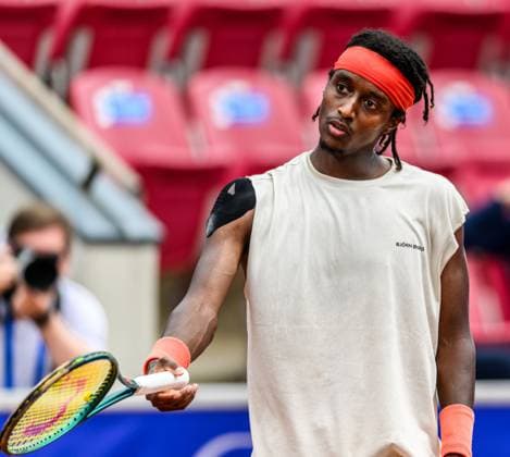 250716 Mikael Ymer of Sweden looks dejected during day 4 of the Nordea Open on July 16, 2025 in Bastad. Photo: Mathilda Schuler BILDBYRAN kod MA MA0847 tennis ATP, Tennis Herren 250 nordea open bbeng depp sweden sverige Copyright: MATHILDAxSCHULER BB250716MA007