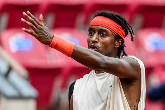 250716 Mikael Ymer of Sweden looks dejected during day 4 of the Nordea Open on July 16, 2025 in Bastad. Photo: Mathilda Schuler BILDBYRAN kod MA MA0847 tennis ATP, Tennis Herren 250 nordea open bbeng depp sweden sverige Copyright: MATHILDAxSCHULER BB250716MA008