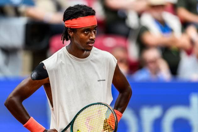 250716 Mikael Ymer of Sweden looks dejected during day 4 of the Nordea Open on July 16, 2025 in Bastad. Photo: Mathilda Schuler BILDBYRAN kod MA MA0847 tennis ATP, Tennis Herren 250 nordea open bbeng depp sweden sverige Copyright: MATHILDAxSCHULER BB250716MA010