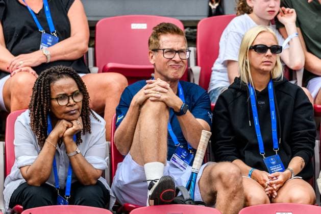 250716 Kelemework Elias Yigletu (mother of Mikael Ymer and Elias Ymer) and Gunnar Adalberth in the stands during day 4 of the Nordea Open on July 16, 2025 in Bastad. Photo: Mathilda Schuler BILDBYRAN kod MA MA0847 tennis ATP, Tennis Herren 250 nordea open bbeng publik Copyright: MATHILDAxSCHULER BB250716MA012