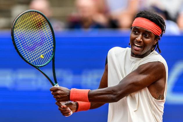250716 Mikael Ymer of Sweden during day 4 of the Nordea Open on July 16, 2025 in Bastad. Photo: Mathilda Schuler BILDBYRAN kod MA MA0847 tennis ATP, Tennis Herren 250 nordea open bbeng sweden sverige Copyright: MATHILDAxSCHULER BB250716MA016