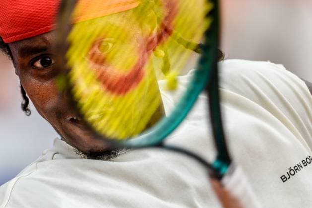 250716 Mikael Ymer of Sweden during day 4 of the Nordea Open on July 16, 2025 in Bastad. Photo: Mathilda Schuler BILDBYRAN kod MA MA0847 tennis ATP, Tennis Herren 250 nordea open bbeng sweden sverige Copyright: MATHILDAxSCHULER BB250716MA019