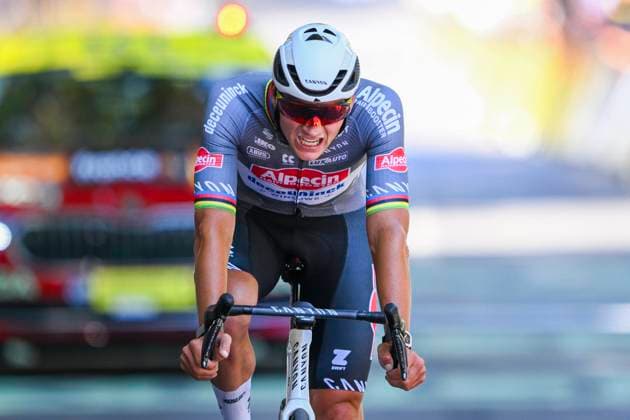 Tour de France 2025 Stage 11 TOULOUSE, FRANCE - JULY 16 : Van Der Poel Mathieu (NED) of Alpecin - Deceuninck at the finishline during stage 11 of the 112th edition of Tour de France an UCI World Tour 2.UWT cycling road race stage for Men Elite of 154 km with start in Toulouse and finish in Toulouse on July 16, 2025 in Toulouse, France, 16 07 2025 ( Motordriver Kenny Verfaillie - Toulouse France  Copyright: xVincentxKalutx