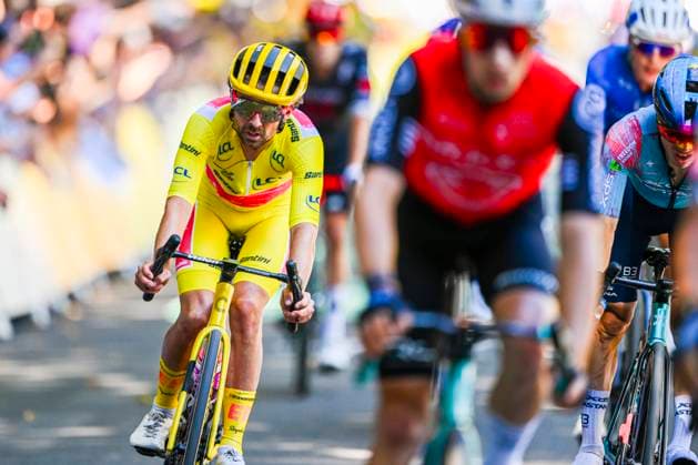 Tour de France 2025 Stage 11 TOULOUSE, FRANCE - JULY 16 : Healy Ben (IRL) of EF Education - EasyPost at the finish line during stage 11 of the 112th edition of Tour de France an UCI World Tour 2.UWT cycling road race stage for Men Elite of 154 km with start in Toulouse and finish in Toulouse on July 16, 2025 in Toulouse, France, 16 07 2025 ( Motordriver Kenny Verfaillie - Toulouse France  Copyright: xVincentxKalutx