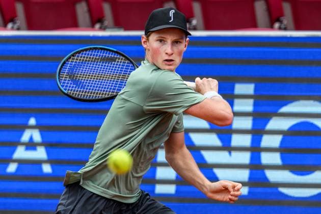 250716 Elmer Moller of Denmark during day 4 of the Nordea Open on July 16, 2025 in Bastad. Photo: Mathilda Schuler BILDBYRAN kod MA MA0847 tennis ATP, Tennis Herren 250 nordea open bbeng Copyright: MATHILDAxSCHULER BB250716MA021