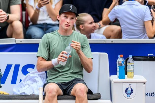 250716 Elmer Moller of Denmark during day 4 of the Nordea Open on July 16, 2025 in Bastad. Photo: Mathilda Schuler BILDBYRAN kod MA MA0847 tennis ATP, Tennis Herren 250 nordea open bbeng Copyright: MATHILDAxSCHULER BB250716MA022