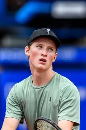 250716 Elmer Moller of Denmark during day 4 of the Nordea Open on July 16, 2025 in Bastad. Photo: Mathilda Schuler BILDBYRAN kod MA MA0847 tennis ATP, Tennis Herren 250 nordea open bbeng Copyright: MATHILDAxSCHULER BB250716MA023