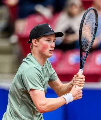 250716 Elmer Moller of Denmark during day 4 of the Nordea Open on July 16, 2025 in Bastad. Photo: Mathilda Schuler BILDBYRAN kod MA MA0847 tennis ATP, Tennis Herren 250 nordea open bbeng Copyright: MATHILDAxSCHULER BB250716MA025