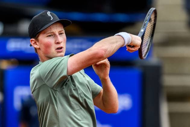 250716 Elmer Moller of Denmark during day 4 of the Nordea Open on July 16, 2025 in Bastad. Photo: Mathilda Schuler BILDBYRAN kod MA MA0847 tennis ATP, Tennis Herren 250 nordea open bbeng Copyright: MATHILDAxSCHULER BB250716MA026
