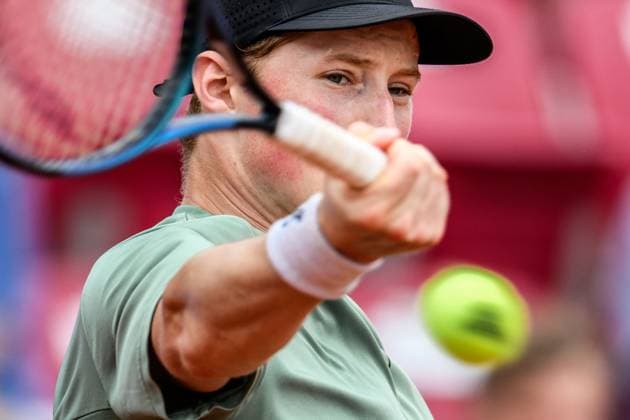 250716 Elmer Moller of Denmark during day 4 of the Nordea Open on July 16, 2025 in Bastad. Photo: Mathilda Schuler BILDBYRAN kod MA MA0847 tennis ATP, Tennis Herren 250 nordea open bbeng Copyright: MATHILDAxSCHULER BB250716MA030