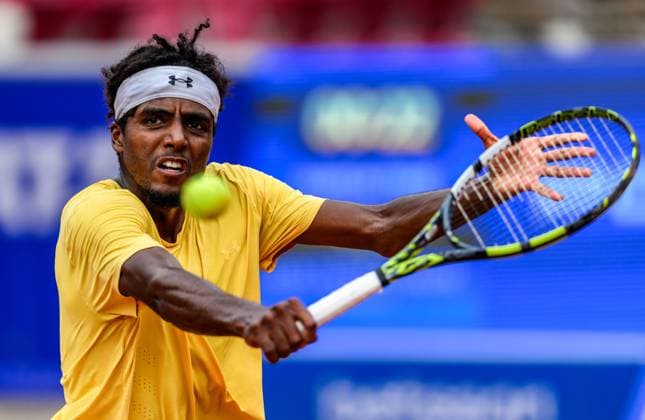 250716 Elias Ymer of Sweden during day 4 of the Nordea Open on July 16, 2025 in Bastad. Photo: Mathilda Schuler BILDBYRAN kod MA MA0847 tennis ATP, Tennis Herren 250 nordea open bbeng Copyright: MATHILDAxSCHULER BB250716MA041