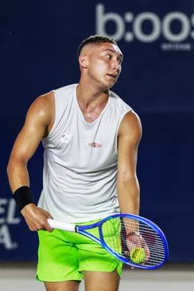 LOS CABOS TENNIS OPEN 2025 LOS CABOS TENNIS OPEN 2025 MCCABE VS ALVAREZ 15072025 LOS CABOS, BAJA CALIFORNIA, MEXICO. Photo of Luis Carlos Alvarez of Mexico, during Los Cabos Tennis Open 2025 held at the Mextenis Stadium of the Cabo Sports Complex of Los Cabos, Baja California, Mexico. Foto de Luis Carlos Alvarez de Mexico, durante Los Cabos Tennis Open 2025 celebrado en el Estadio Mextenis del Cabo Sports Complex de Los Cabos, Baja California, Mexico. PHOTO BY IMAGENSHOP AGENCIA DE FOTOGRAFIA LOS CABOS BAJA CALIFORNIA MEXICO Copyright: xIMAGENSHOPxAGENCIAxFOTOGRAFICAx