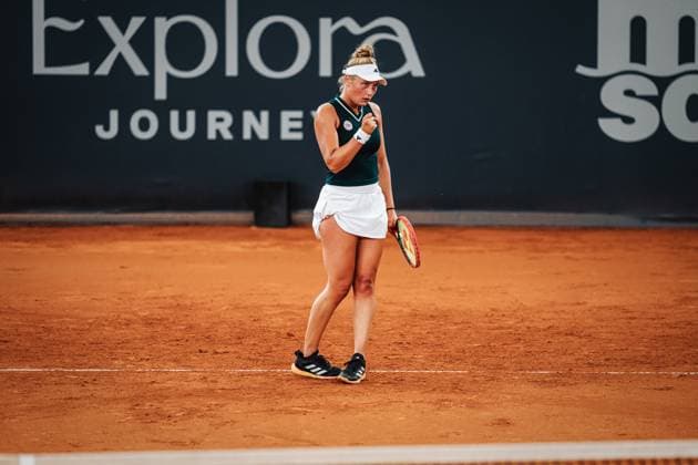 Tennis Frauen MSC Hamburg Ladies Open WTA, Tennis Damen 250 Andrei Nastasja Schunk (GER) vs. Dalma Galfi (HUN) 16.07.2025 Nastasja Schunk ballt die Faust Hamburg Tennisstadion am Rothenbaum Hamburg Deutschland